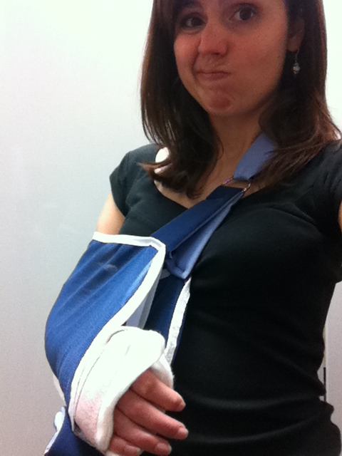 stephanie hughes splint broken arm radius ulna bones stolen colon crohns ostomy blog