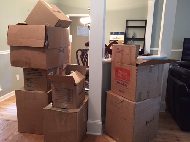 boxes moving packing new house